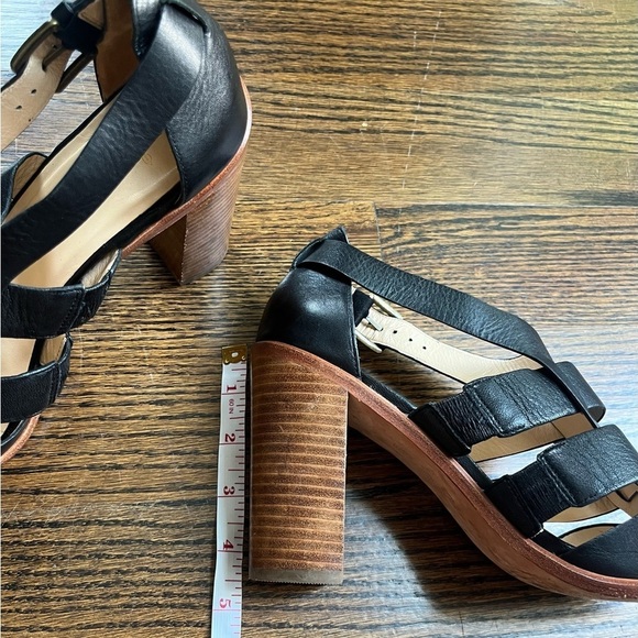 Cole Haan black leather sandals heels buckle women’s  size 9 - Picture 9 of 10